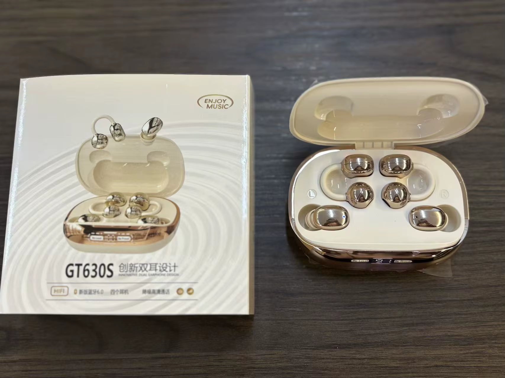2026 New GT630S Retro Camera Style Clip-On Earrings Wireless Earphones V5.4 IPX-5 Waterproof JL ANC/ENC Bass Boost High-Value