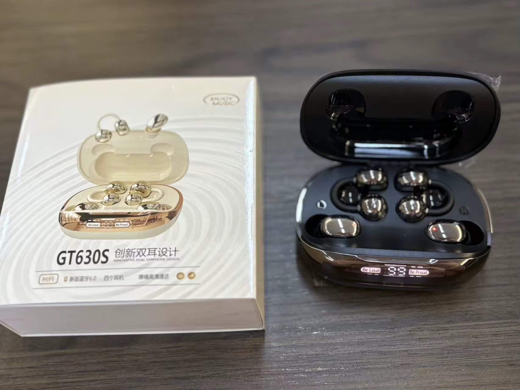 2026 New GT630S Retro Camera Style Clip-On Earrings Wireless Earphones V5.4 IPX-5 Waterproof JL ANC/ENC Bass Boost High-Value